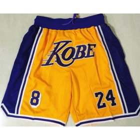 Homme Basket Los Angeles Lakers Kobe Shorts à poche M002 Swingman